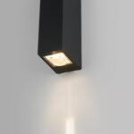 Уличный настенный светодиодный светильник Blaze LED IP65 35136/W черный Elektrostandard a057050