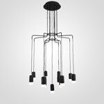 Подвесной свеильник Wireflow LED Black Suspension lam 13 патронов ImperiumLoft 279381-22