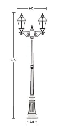 Уличный наземный светильник Oasis Light Roma L 95209LA Gb