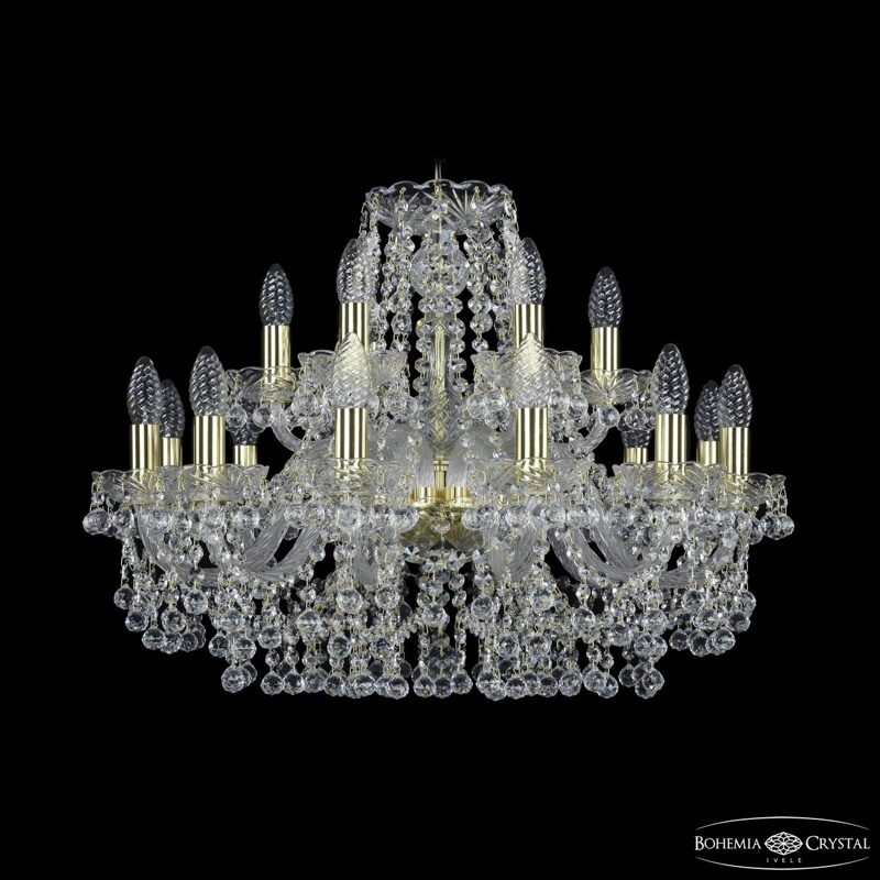 Люстра хрустальная 1409/12+6/240 G Bohemia Ivele Crystal