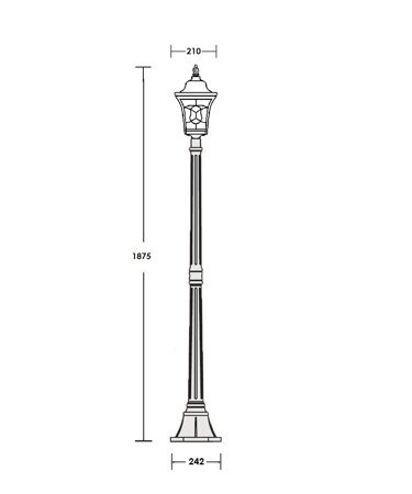 Уличный наземный светильник Oasis Light Venecia 2L 91808L Bl