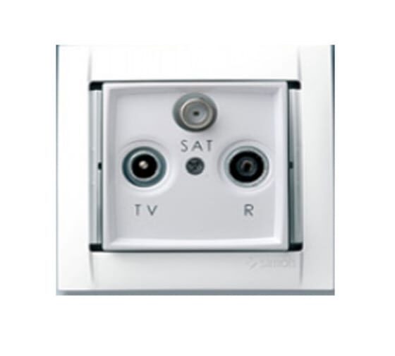 Проходная розетка R-TV-SAT Simon 34497-64 синяя