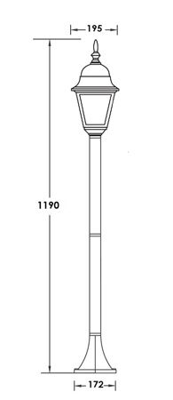 Уличный наземный светильник Oasis Light Quadro M 79906M Bl