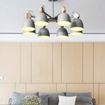 Потолочная люстр на штанге ROLLA 8 Gray ImperiumLoft 178073-26