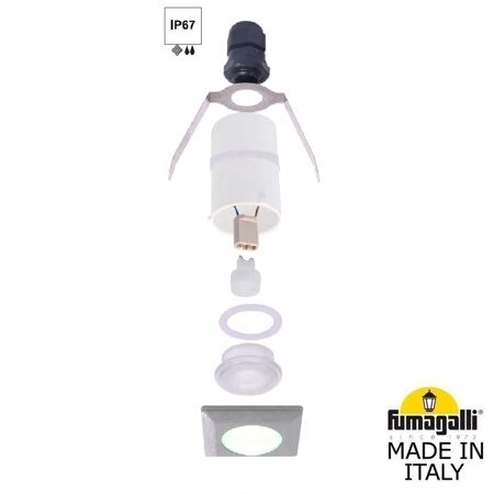 Уличный встраиваемы светильник Fumagalli TERESA SQUARE 2L4.000.000.AXZ1L