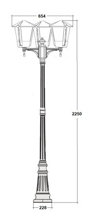 Уличный наземный светильник Oasis Light Seul 11259SB Bl