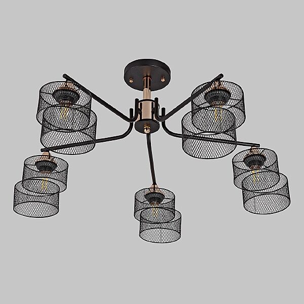 Потолочная люстра IMEX MD.4252-5-S-BK+FGD