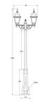 Уличный наземный светильник Oasis Light Quadro M 79909MA 029 Bl