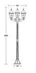 Уличный наземный светильник Oasis Light Quadro M Lead Glass 79908MBlgY Bl