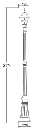 Уличный наземный светильник Oasis Light Faro Lead Glass 91109 lgG Bl