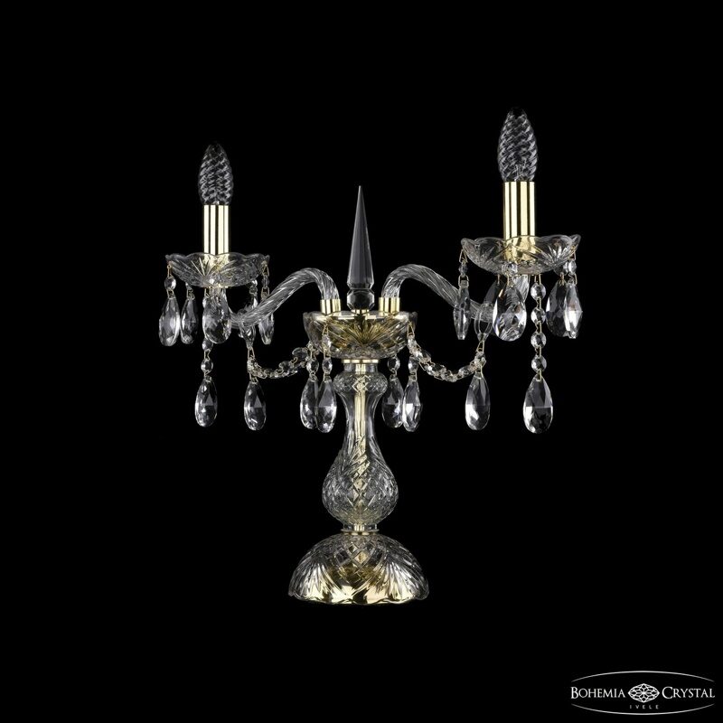 Настольная лампа хрустальная 1413L/2/141-39 G Bohemia Ivele Crystal