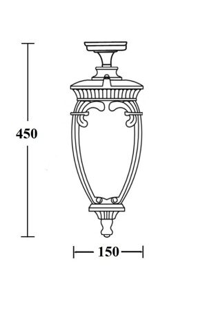 Уличный потолочный светильник Oasis Light Verona 86205A R